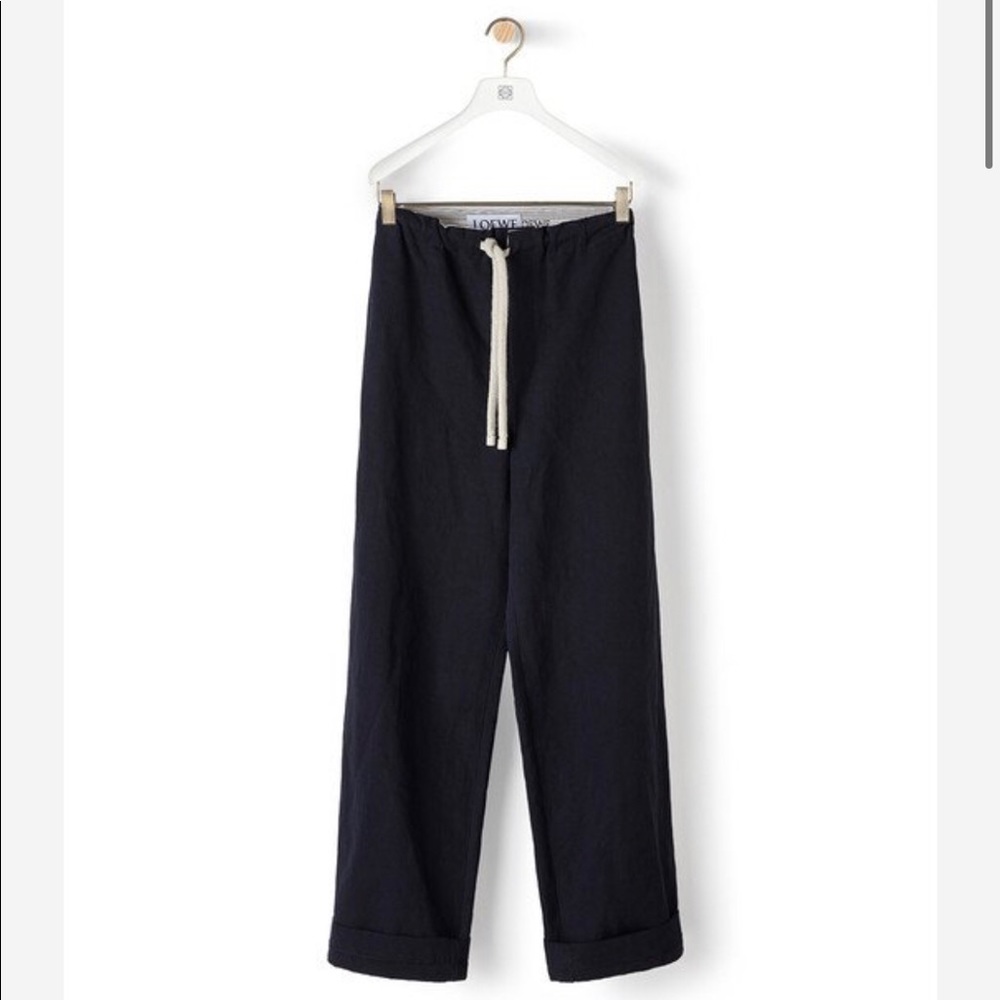 Loewe Drawstring Trousers Dark Navy Blue